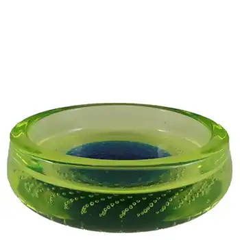 (image for) Galliano Ferro Murano Blue & Uranium Glass Bullicante Bowl