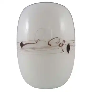(image for) Holmegaard 'Melody' White Glass Vase by Michael Bang