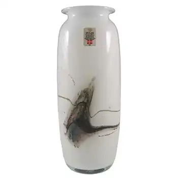 (image for) Holmegaard 'Atlantis' White Glass 7.5" Vase by Michael Bang