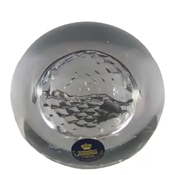 (image for) Holmegaard 'Pisces' Glass Paperweight by Torben Jørgensen - Labelled