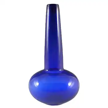 (image for) Holmegaard 'Timeglas' Blue Glass 7.5" Vase by Per Lutken