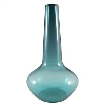 (image for) Holmegaard 'Timeglas' Turquoise Glass 9.75" Vase by Per Lutken