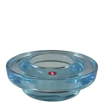 (image for) Iittala Blue Glass 'Halo' Candle Votive/Bowl - Labelled