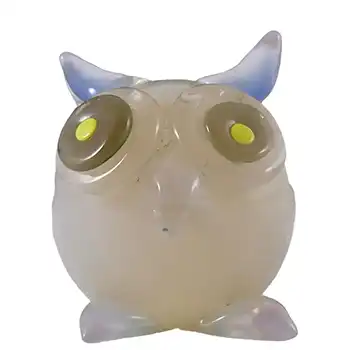 (image for) Seguso Vetri d'Arte #9754 Opaline Glass Owl Paperweight by Flavio Poli