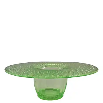 (image for) Jobling #2595 Uranium Green Art Deco Glass Posy Bowl