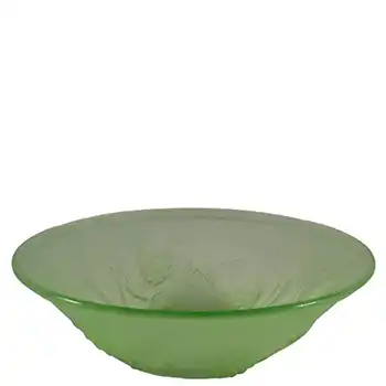 (image for) Jobling #5000 Art Deco Uranium Green Glass Fircone Bowl