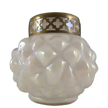 (image for) Kralik Art Nouveau 1900's Iridescent Mother-of-Pearl Glass Vase