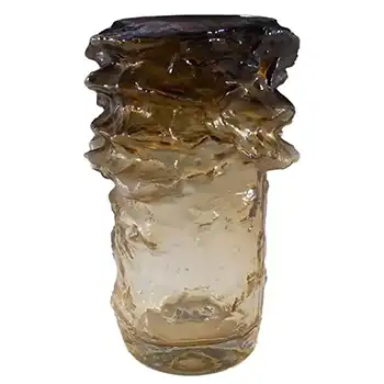 (image for) Kumela Finnish Amber Glass Vase by Kai Blomqvist - Signed