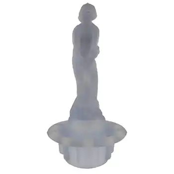 (image for) Müller & Co 'September Morn' Art Deco Blue Glass Lady Figurine