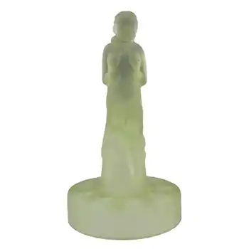(image for) Sowerby Art Deco Uranium Green Glass Nude Lady Figurine
