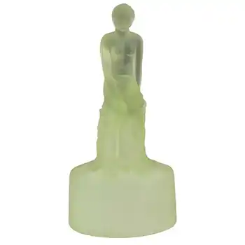 (image for) Sowerby Art Deco Uranium Green Glass Nude Lady Figurine