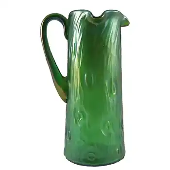 (image for) Loetz / Lötz Art Nouveau 1900's Glass Creta Rusticana Jug/Vase