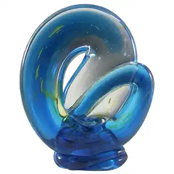 (image for) Mdina 'Blue Summer' Maltese Glass Knot Sculpture