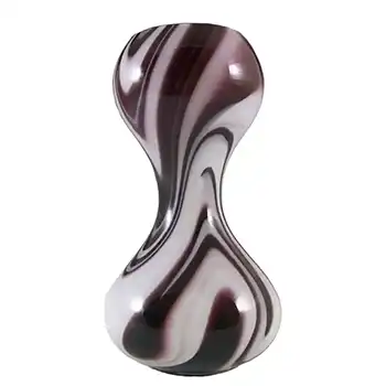 (image for) Carlo Moretti Marbled Purple & White Murano Glass Vase