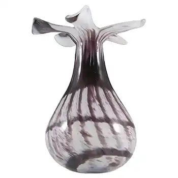 (image for) Mtarfa Organic Purple & White Glass Vase - Signed
