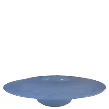 (image for) Nazeing Clouded Mottled Blue Bubble Glass Posy Bowl