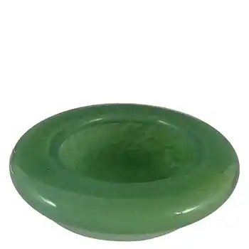 (image for) Stevens + Williams / Royal Brierley Clouded Green Glass Bowl
