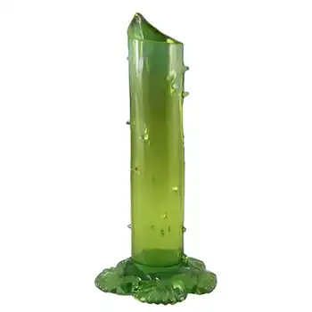 (image for) Victorian Antique Green + Opalescent Glass Thorn Vase