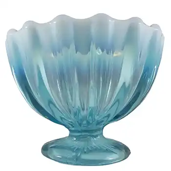 (image for) Davidson 1900's Blue Pearline Glass 'Brideshead' Bowl