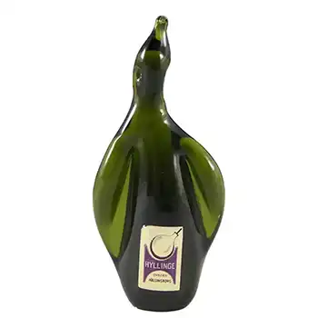 (image for) Hyllinge Swedish Green Glass Bird Sculpture - Labelled