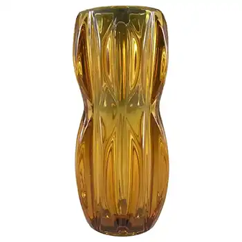 (image for) Rosice Sklo Union 8" Amber Glass Vase by Jan Schmid #1032