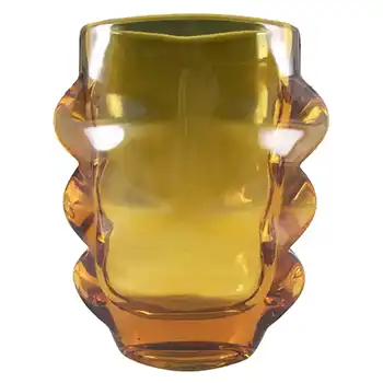 (image for) Sklo Union 1970s Rosice Amber Glass Vase - Pattern 1272
