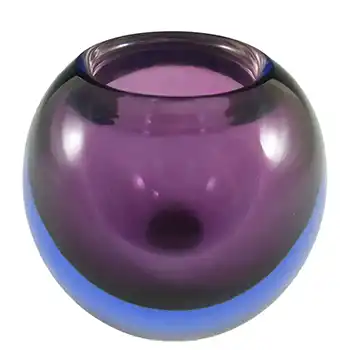 (image for) Murano 1950's Purple & Blue Sommerso Glass Globe Vase