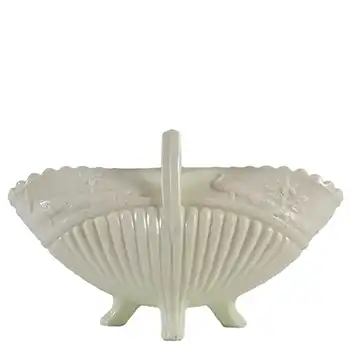 (image for) Sowerby #1350 Victorian Queen's Ivory Milk Glass Basket - Marked