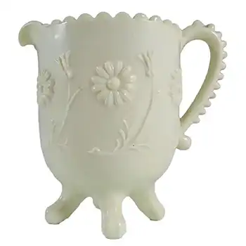 (image for) Sowerby #1346 Victorian Queen's Ivory Milk Glass Creamer - Marked