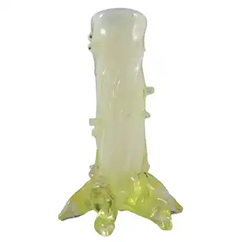 (image for) John Walsh Victorian Vaseline/Uranium Glass Thorn Vase