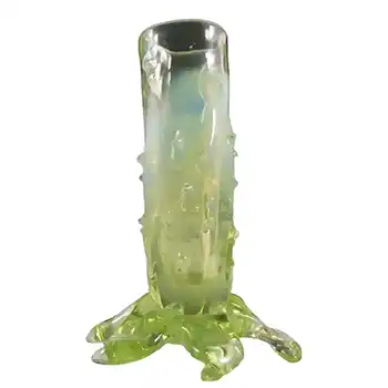 (image for) John Walsh Victorian Vaseline/Uranium Glass Thorn Vase