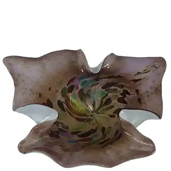 (image for) Vetro Artistico Veneziano Murano Glass Aventurine Bowl