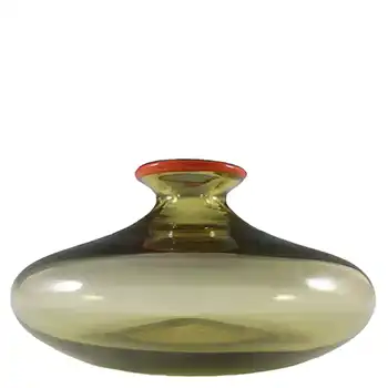 (image for) Venini Murano Amber Glass 'Monofiori' Vase - Signed