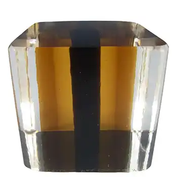 (image for) Venini Signed Murano Sommerso Glass Cube Block Paperweight