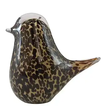 (image for) Wedgwood Speckled Brown Glass Large Bird Paperweight RSW71