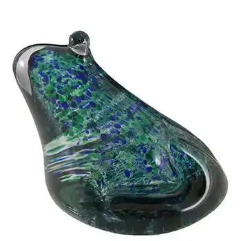 (image for) Wedgwood Speckled Blue & Green Glass Frog RSW404 - Marked