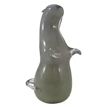 (image for) Wedgwood Speckled Grey Glass Otter Paperweight - Marked