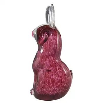 (image for) Wedgwood Speckled Pink Glass Hare Paperweight SG427