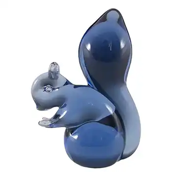 (image for) Wedgwood Blue Glass Squirrel Paperweight RSW410 - Marked