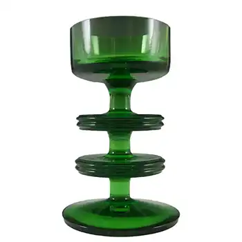 (image for) MARKED Wedgwood Green Glass Sheringham Candlestick RSW13/2
