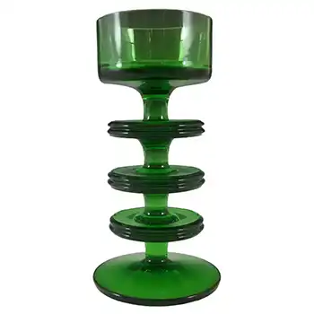 (image for) MARKED Wedgwood Green Glass Sheringham Candlestick RSW13/3