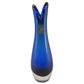(image for) Whitefriars #9556 Cased Blue Glass Beak Vase - Label
