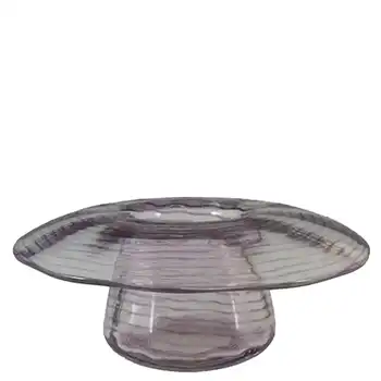 (image for) Stevens + Williams / Royal Brierley Purple Glass Trailed Posy Bowl