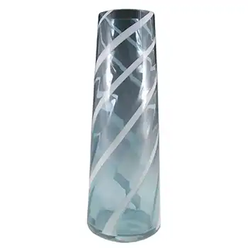 (image for) Cristalleria Artistica Toscana / Alrose Empoli Blue & White Glass Vase