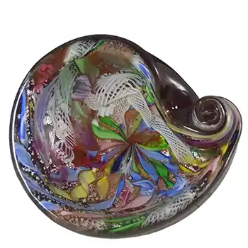 (image for) AVEM Murano Zanfirico Bizantino / Tutti Frutti Red Glass Bowl