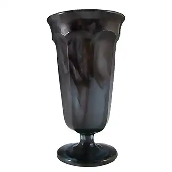 (image for) Davidson #1 British Art Deco Blue Cloud Glass Vase