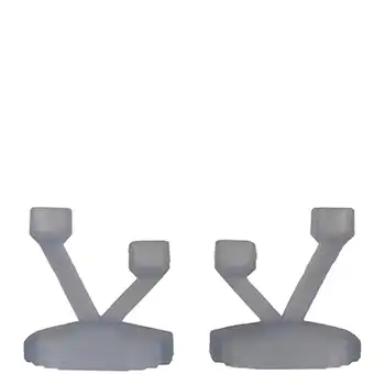 (image for) Bagley #3057 Art Deco Frosted Blue Glass 'Bedford' Candlesticks