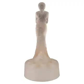 (image for) Sowerby Art Deco Frosted Pink Glass Nude Lady Figurine