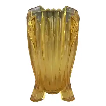 (image for) Bagley #3057 Art Deco 5.75" Vintage Amber Glass 'Bedford' Vase