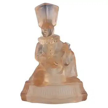 (image for) Walther & Söhne Art Deco Glass Pierrot & Pierrette Candlestick